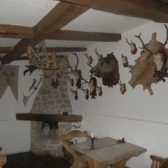 One of the many rooms. The furniture is also custom made based on medieval designs.