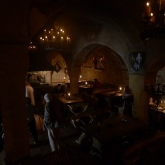 This is no Disneyland. When Kamil says medieval castle, he means a medieval castle. They even make their own candles. http://www.penzionhrad.cz/