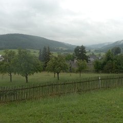 Larry and I went for a walk. What a lovely view, even on a rainy day.