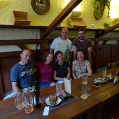 Catching up with old friends. We had a blast, as always! Jajik, Mac, Venca, Pavla, Jana, Věrka