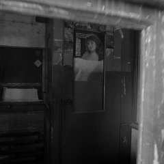 A poster left behind by somebody who used to have an office here.