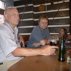 We had dinner with Dana and her daugher Marketa (I rememember when she was born, and now she is studying to be a lawyer - how is that supposed to make me feel), and with our friends from San Francisco who moved to Brno - Dalibor, Pryia, Anicka and Honza