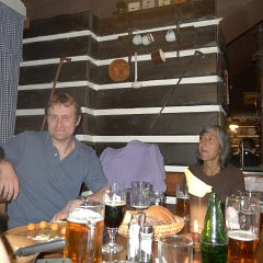 Anička is hiding under the blue jacket or whatever it was. She was way faster than Sammy.