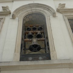 A  baroque church was built in place of previous gothic structures in 1744. The baroque church was designed by architect Santini.